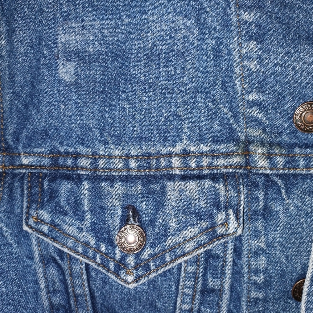 *SOLD* 38L 100% Cotton Vintage Denim Levi's Jacket - Picture 7 of 7